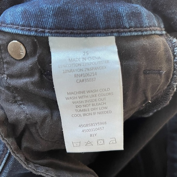 Joe's Jeans Supper Stretchy Skinny Dark Wash‎ Jeans Size: 25 - Picture 7 of 10